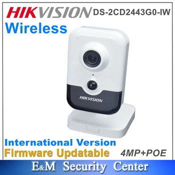 Pôvodné Hikvision anglická Verzia DS-2CD2443G0-IW Nahradiť DS-2CD2442FWD-IW 4MP Mini Box Mikrofón Zabudovaný WIFI Sieťová Kamera