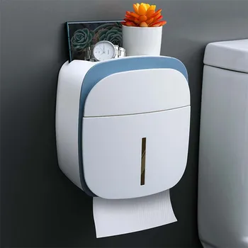 Toaletný Papier Držiak Na Stenu Nepremokavé Tkaniva Box Toaletný Držiak Toaletného Papiera Zásobník Roll Papierovej Dutinke Úložný Box