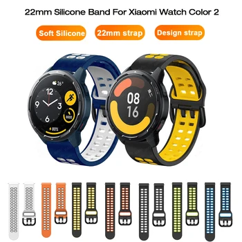 Šport Silikónový pre Xiao Sledovať Farba 2/mi Watch Color Športové Vydanie Smartwatch Popruh Nahradenie Náramok Príslušenstvo 22