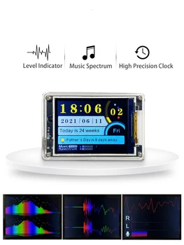 IR240 Farbu, Zvuk, Ovládanie Úrovne Svetla, Hudby Zvukového Spektra Indikátor Audio Rytmus Svetla Presné Hodiny VU Meter
