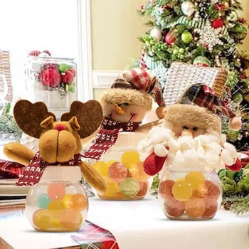 Christmas Elf Candy Jar Darčeková Taška Vianočné Dekorácie pre Domov Santa Vianočné Sladké Suger Cookie Box Dieťa Dieťa Darčeky Navidad 2022