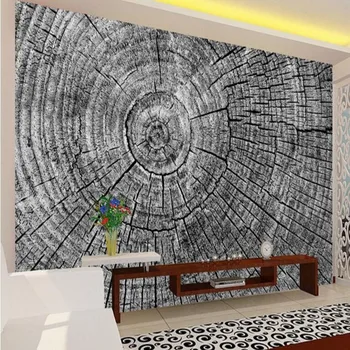 wellyu Prispôsobené veľké nástenné maľby osobné umenie drevo drevo 3D pozadie tapetu abstraktných de parede para quarto
