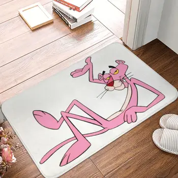 Pink Panther Kreslená Postavička Vaňa Mat Pozrieť Na Vás, Rohožky Flanelové Koberec, Balkón Koberec Domova