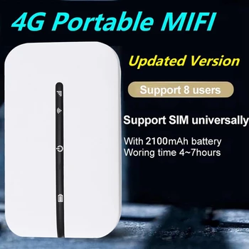 4G MiFi WiFi Router 150Mbps WiFi Modem Auto Mobile Wifi Bezdrôtového prístupového bodu Bezdrôtovej MiFi s Slot Karty Sim