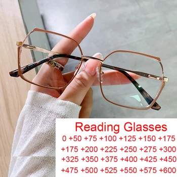 Nadrozmerné Námestie Mnohouholník Počítač Okuliare Na Čítanie Mužov 2022 Vysokej Kvality Modré Svetlo Blokuje Presbyopic Okuliare Vintage Oculos