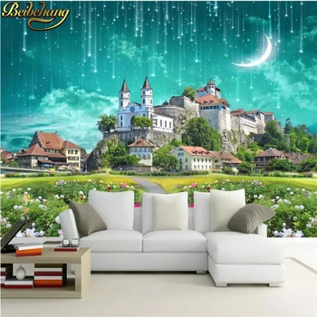beibehang vlastné Fantasy hrad foto nástenné maľby Nástenné papier 3D nástennú maľbu, Tapety Maľby Európskej Obývacia Izba Gauč Spálňa domova