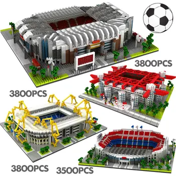Mini Bloky Dospelých Konštrukcia Slávny Futbalový Futbalový Štadión Micro Stavebné Bloky Nastaviť 3D Puzzle Dekorácie, Hračky pre Deti,