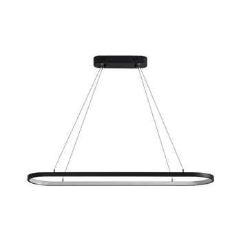 Jednoduché Oválne Led Prívesok Svetlá pre Obývacia Izba Reštaurácia Spálňa Geometrie Line Lampa Black White Domov Dekoratívne Svietidlá