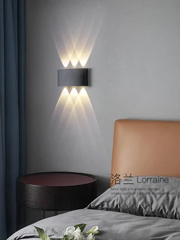 Moderné svetlo luxusné nástenné svietidlo spálňa posteli minimalistický kreatívne nástenné svietidlo villa chodby, obývacej izby pozadí nástenné svietidlo