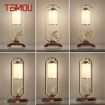 TEMOU Moderné Stolové Lampy, Mosadz Tvorivé LED Luxusný písací Stôl Svetlo pre Domáce Dekorácie Spálňa