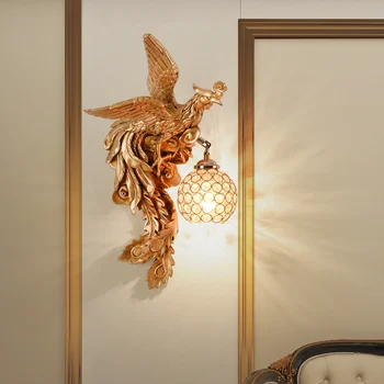 Kreatívne Dragon Phoenix Nástenné Svietidlo Luxusné Domova Nástenné Svietidlo Obývacia Izba Pozadí Chodby, Schodisko, Spálňa, Nočné Lampy
