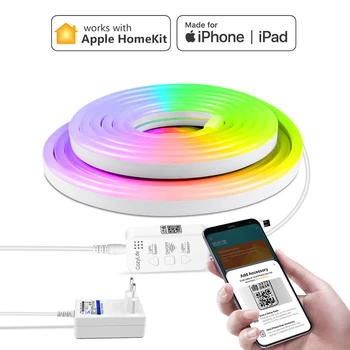 Homekit RGB LED Pásy Neónové Svetlá Pre Apple Domov Kit Inteligentný Život WiFi Spínač, Diaľkové Ovládanie Neónový nápis Pásky Skrine Kuchyňa Decor