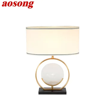 AOSONG Moderné LED stolná Lampa Luxusný Dizajn E27 Bieleho Mramoru Stôl Svetlo Domov LED Dekoratívne Pre Foyer, Obývacia Izba, Spálňa Kancelária