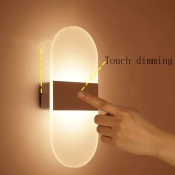 Moderný Jednoduchý Akrylátové Nástenné Svietidlo Dotyk Stmievanie Výzdobu Osvetlenie LED Zariadenie Pre Obývacia Izba, Spálňa Stenu, Nočné Svetlo