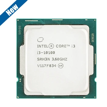 NOVÉ procesory Intel Core i3 10100 3.6 GHz 4-jadro 8-niť CPU procesor L2 = 1 M L3 = 6m 65W LGA 1200 žiadny fanúšik