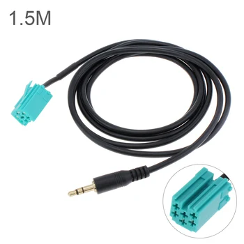 1,5 m 3,5 mm Audio Jack pre MP3 Auto AUX Vstup Adaptér Kábel Kábel Konektor vhodný pre Renault / Espace / Kangoo / Laguna / Megane