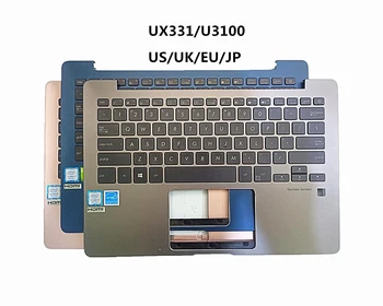 Notebook US/UK/EU Podsvietenie Klávesnice hornej Shell Kryt pre Asus zenbook UX331 UX331U UX331UA UX331UX UX331U U3100U Zlato Blue Gray