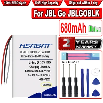 HSABAT 680mAh GSP072035 Batérie pre JBL ÍSŤ FF, JBL Ísť, JBLGOBLK