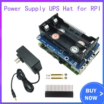 Raspberry Pi 4 záložných zdrojov Napájania UPS KLOBÚK Stabilné 5V Výstupný Výkon pre Raspberry Pi 4 Model B/3B+/3B