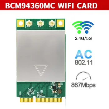 BCM94360MC Ukuran Penuh Mini PCIE Dual Band 2.4 G 5G 802.11 AC/B/G/N 1300Mbps Kartu Jaringan Wifi Nirkabel nokia španielska Win 7 8 10