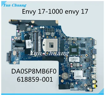 Pôvodné DA0SP8MB6F0 618859-001 pre HP pre Závisť 17-1000 envy17 závisť 17 Notebook Doske HM55 pamäte DDR3 GPU základná doska