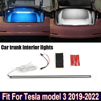 Auto Príslušenstvo, Auto Dekoratívne Lampy batožinového priestoru Interiéru Dekoratívne LED Svetlá vhodné pre Tesla model 3 2019-2022 Modré A Biele Svetlo