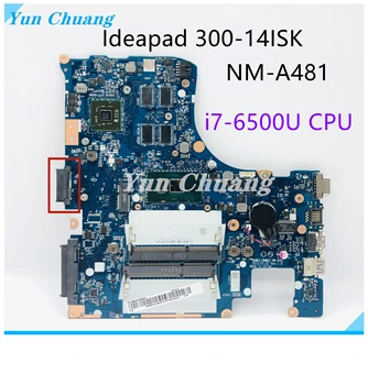 BMWQ1/BMWQ2 NM-A481 Pre Lenovo Ideapad 300-14ISK I7-6500U R5/M330 2GB 14' Palcový Notebook Doske DDR3 pre Notebook Doske