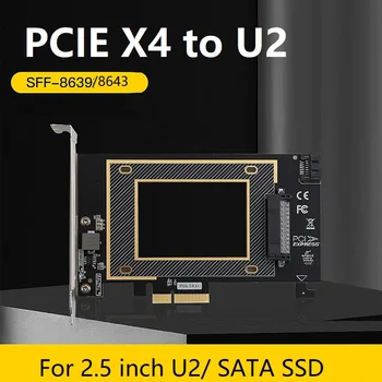 PCIE X4, aby U2 Adaptér SFF8639 na NVMe U2 SSD/SATA SSD Rozširujúca Karta