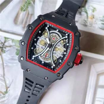 2023 Reloj Hombre Pokovovanie Dizajn Keramické Olej Čierny Shell RM Quartz Hodinky Business Quartz hodinky