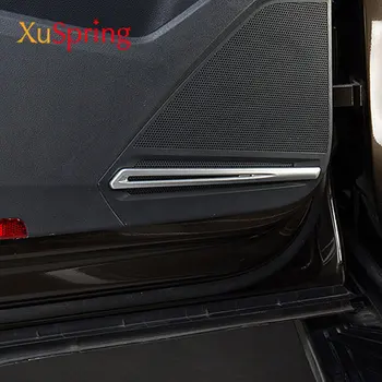 Pre VW Tiguan 2016-2020 MK2 Dvere Auta Reproduktor, Audio Výbava Pásy Nálepky Obloha Chrome Kryt Dekoratívny Štýl