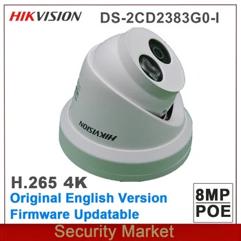 Pôvodné anglické Hikvision DS-2CD2383G0-I 4K 8Mp POE IČ Vonkajšie WDR Pevné Bullet Sieťová Kamera