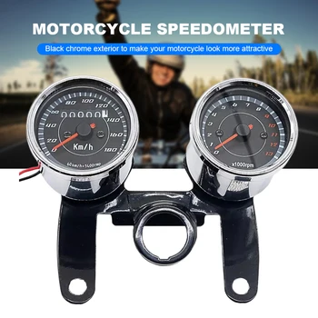 Univerzálne Motocyklové Rýchlomer počítadlo kilometrov Rozchod 0~180km/h 13000 ot. / MIN., LED Podsvietenie Tachometra Motocykel Prierez