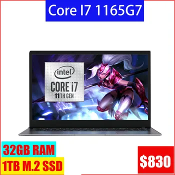 2022 Super Notebook, Notebooky 32GB DDR4 RAM 1 TB M. 2 SSD Core I7 /I5 11. Gen 1165G7 4-Core 15.6 palce Kovové Herný Prenosný Počítač
