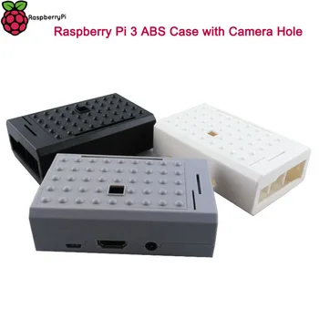 Raspberry Pi 3 v Prípade Fotoaparátu Otvor Čierna biela Šedá ABS Prípade Krytu je Kompatibilný s RPI3 Raspberry Pi Model B 2 Model B B+