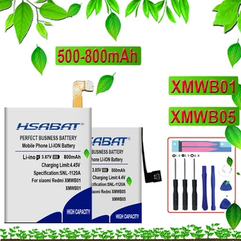 HSABAT XMWB05 XMW801 XMWB01 500-800mAh Batérie pre Xiao WB01 Pre Redmi 1 generácie Smart hodinky Batérie