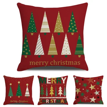 Červená Vianočné Vankúš obliečka na Vankúš Veselé Vianočné Dekorácie pre Domov Cristmas Ozdoby Natal Navidad Darček Nový Rok 2022