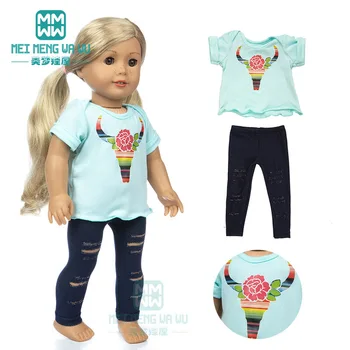Hodí 43 cm Hračky New Born Bábiku Americký OG dievča Cartoon bežné oblek