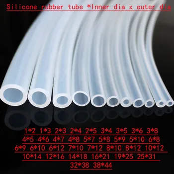 Silikónové gumy trubice, 3x6 3x8 4x5 4x6 4x7 4x8 5x7 5x8 5x9 5 × 10e 6x8 6x9 6x10 6x12mm transparentné, jasné rúry Hadice lekárske inštalatérske práce