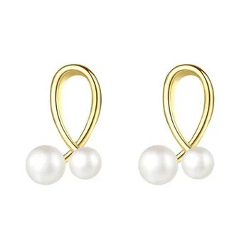 S925 strieborná ihla pearl jednoduchý univerzálny nika design high-end zmysel 2023 nové trendy stud náušnice pre ženy