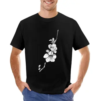 Sakura Kvet - Potiah Kreslenie T-Shirt vlastné tričká navrhnúť vlastné topy pánske biele tričká