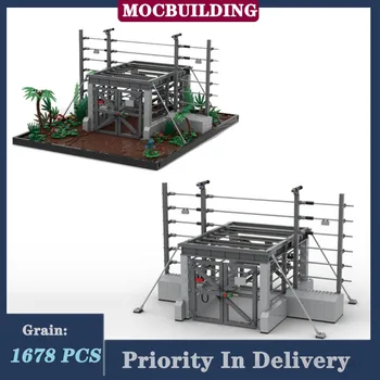 MOC City Architektúry Helipad Brány Model Montáž Stavebné Bloky Film Letisko Zber Série Toy Dary