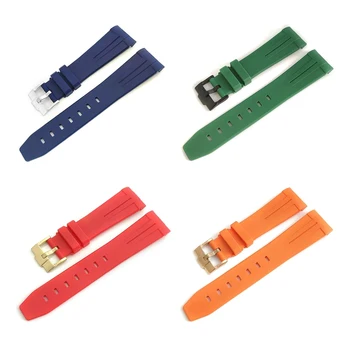 Zakrivené Konci SKX007 SRPD Gumy Popruh Modrá Zelená Červená Oranžová 22 mm Watchband Sledovať Pás Mod Diely Náhradné Príslušenstvo